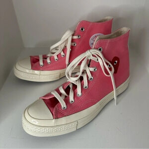 Comme Des Garçons Play × Converse Pink Sneakers SZ W9